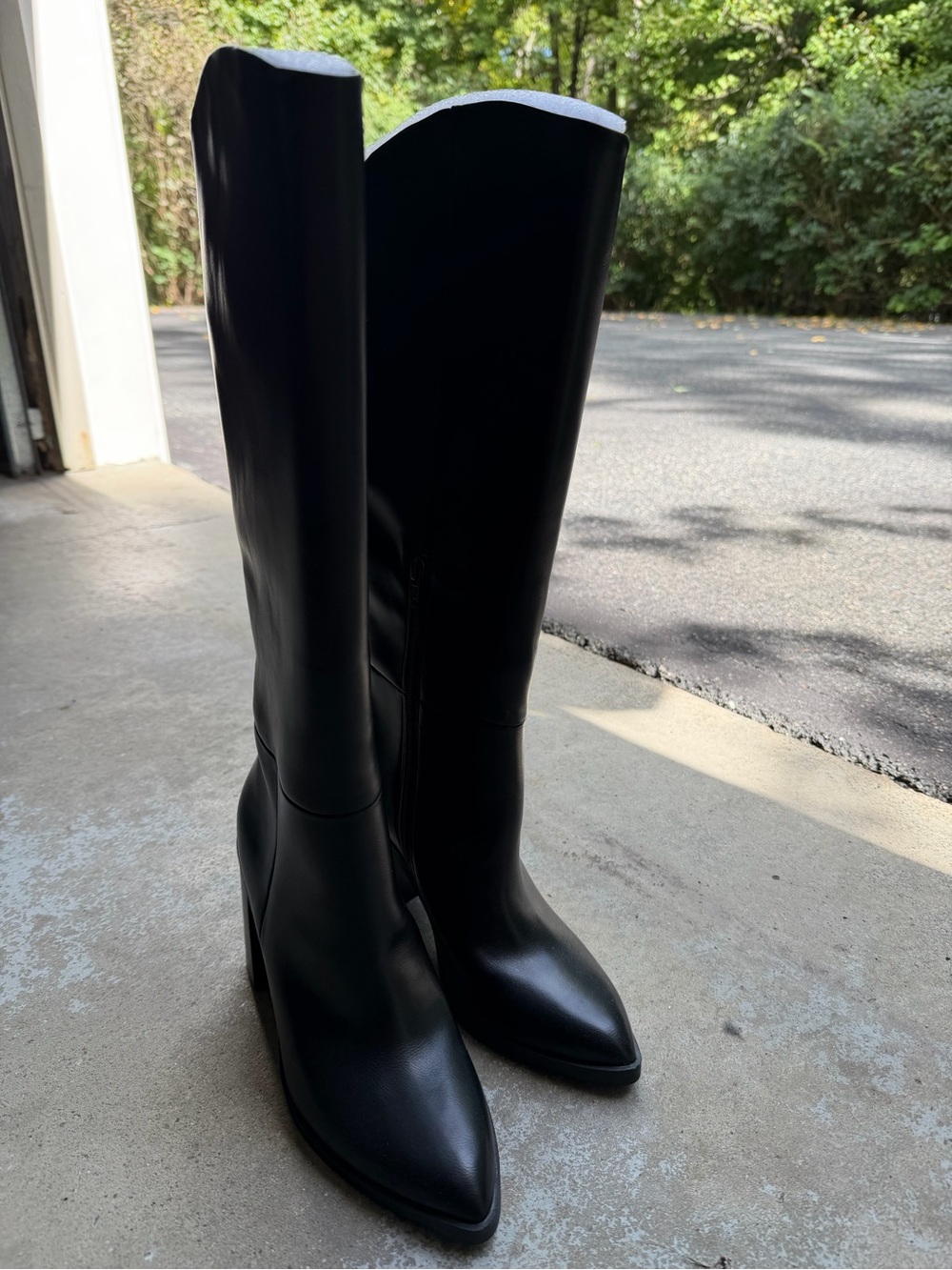 DV by Dolce Vita Moto Bikercore Fall Winter Black Knee-High Pointed Toe Boots